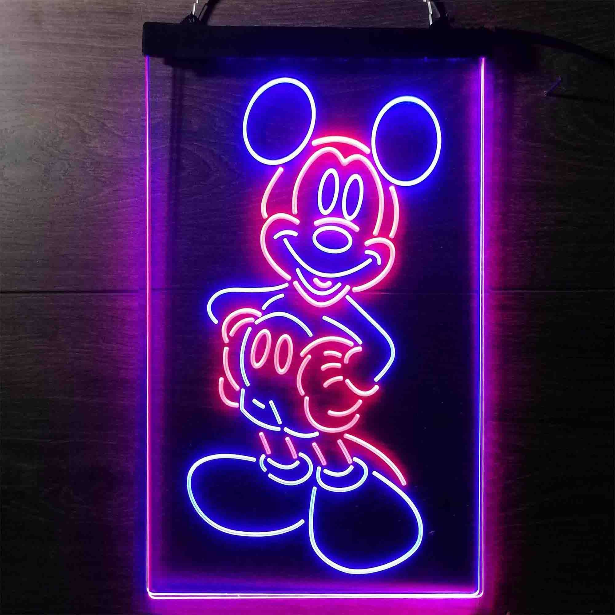 Mickey Mouse Mickey Dual LED Neon Light Sign